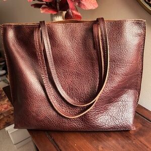 Portland Leather Goods Large August tote in Coldbrew